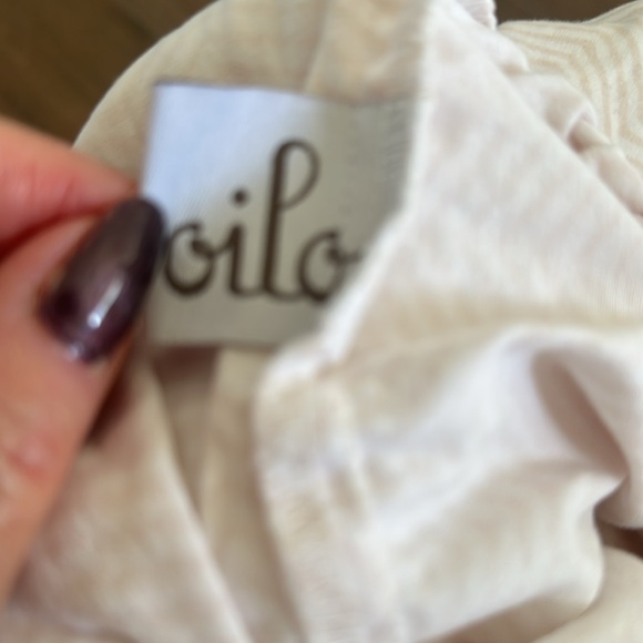 Oilo baby crib sheet. Color white/ peach. One size. - Picture 4 of 4